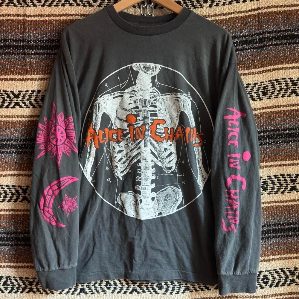 Alice in Chains Celestial Skeletal Mens Large Long Sleeve 90s Reprint
